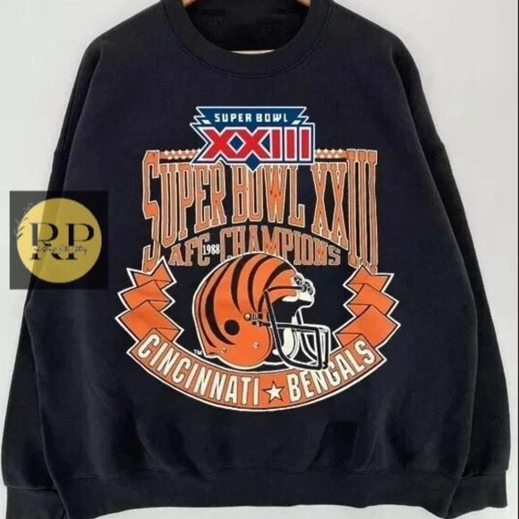 Cincinnati Bengals Super Bowl Black Sweatshirt Unisex Men Women xxiii shirt - Picture 1 of 2